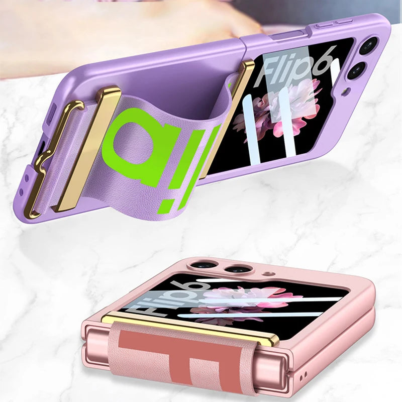 Stylish Wristband Hard Case for Samsung Galaxy Z Flip 6