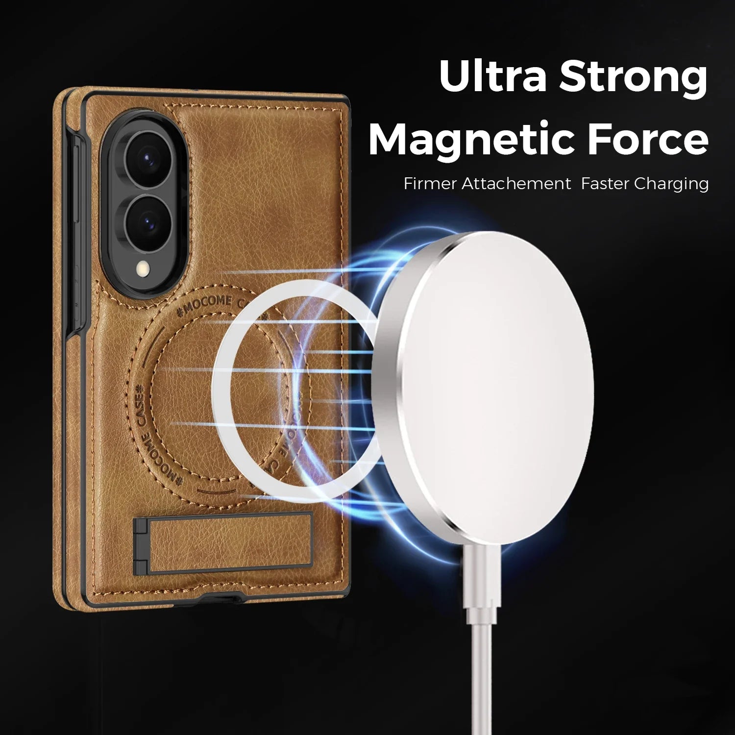 Magsafe Leather Kickstand Case For Galaxy Z Fold 8