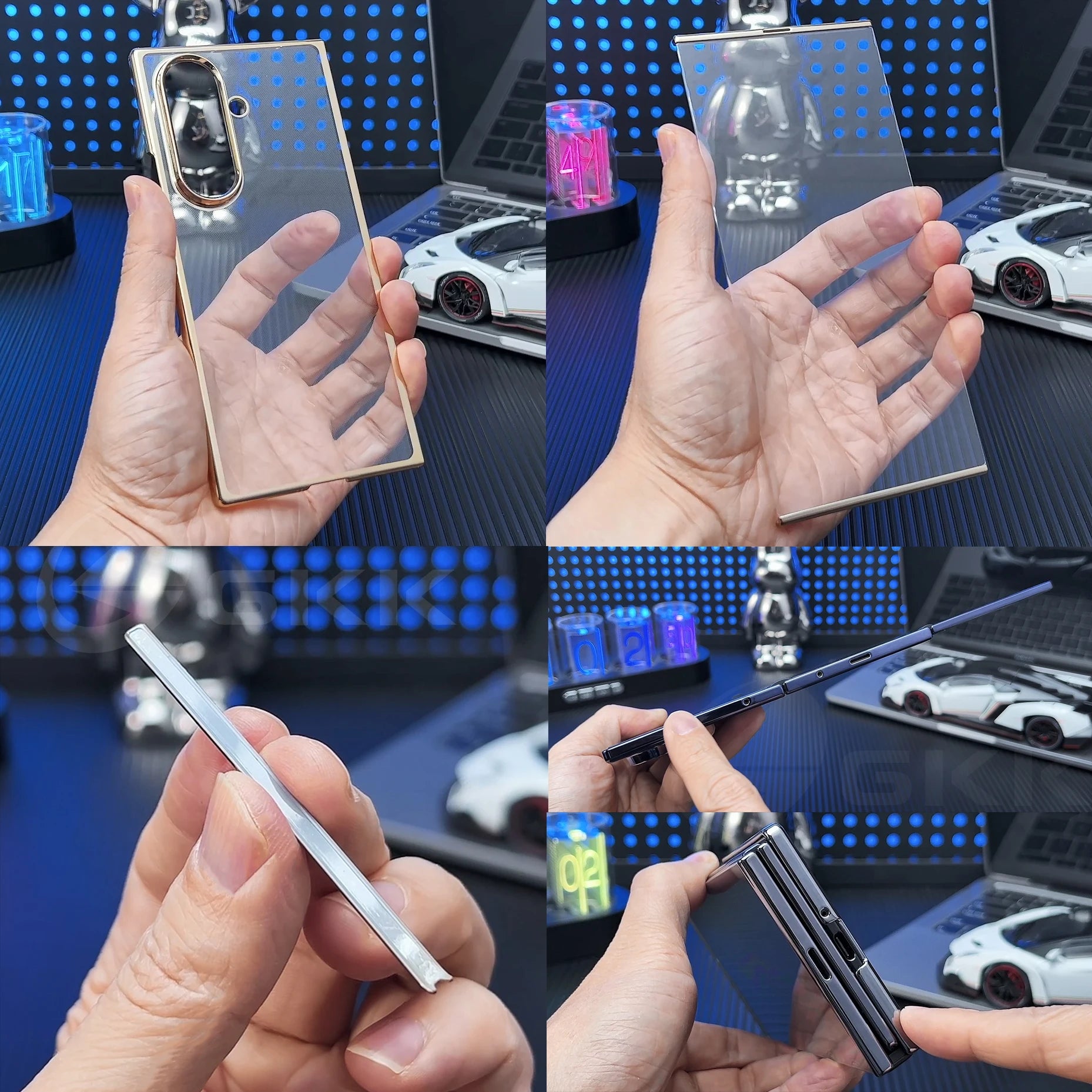 Samsung Galaxy Z TriFold Ultra-Thin Clear Case – Plated Front Screen Cover