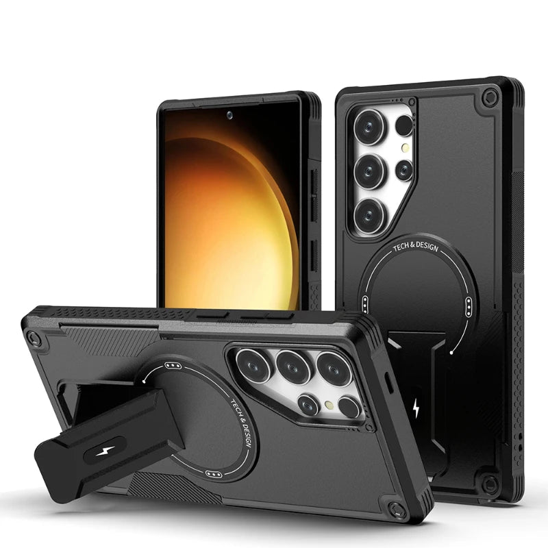 Samsung Galaxy S25 Ultra MagSafe Armor Case with Built-In Stand