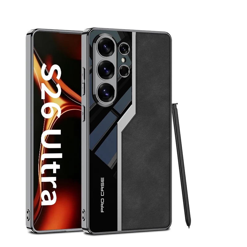 Samsung Galaxy S26 Ultra Leather Case - S Pen Protective Back Cover - Odin case