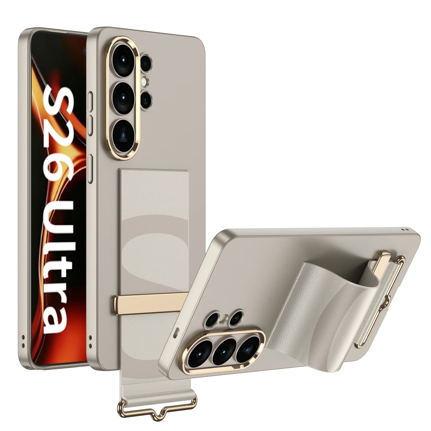 Samsung Galaxy S26 Ultra Ultra Thin Frosted Case – Wristband Back Cover - Odin case