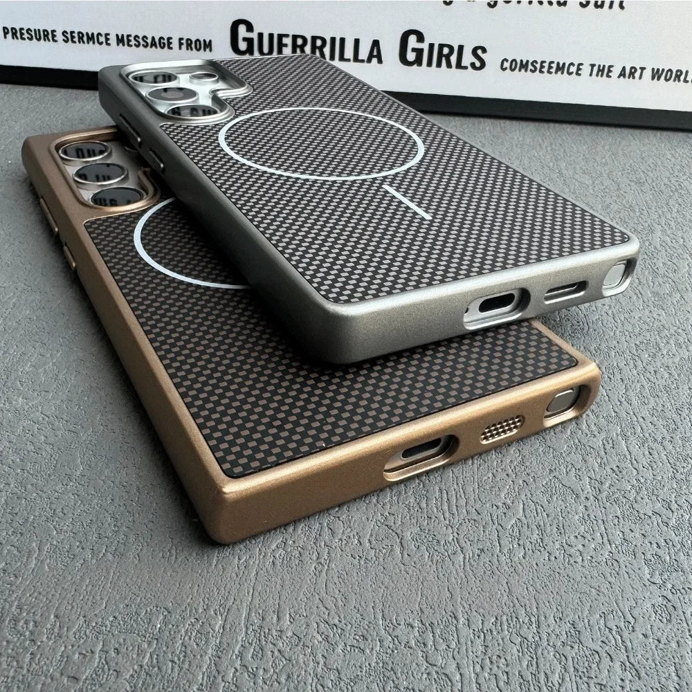 Business Carbon Fiber MagSafe Case for Samsung Galaxy S