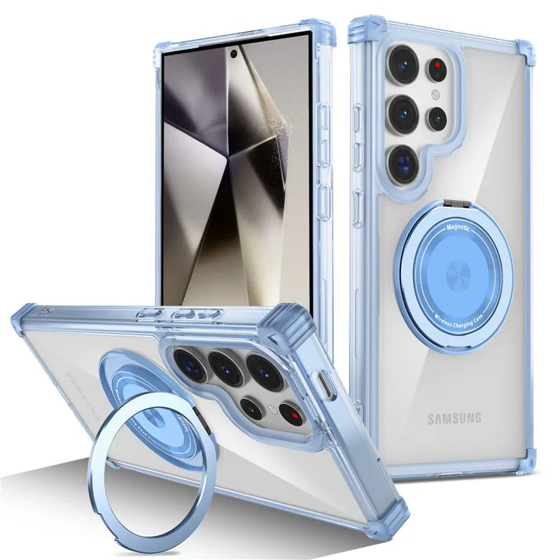 Samsung Galaxy S26 Ultra MagSafe Clear Case – Magnetic Ring Stand - Odin case