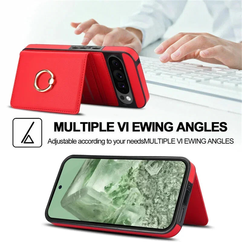 Wallet Case with Ring Buckle for Google Pixel 9 Series