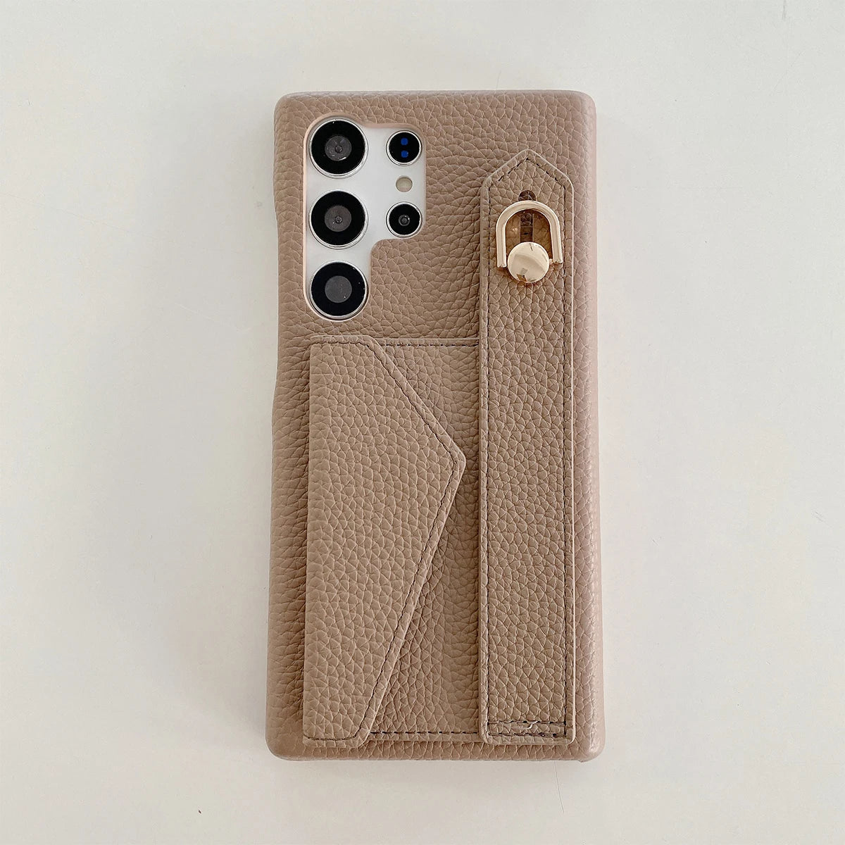 LuxStrap Wallet – PU Leather Wrist Strap Phone Case for Galaxy S Series