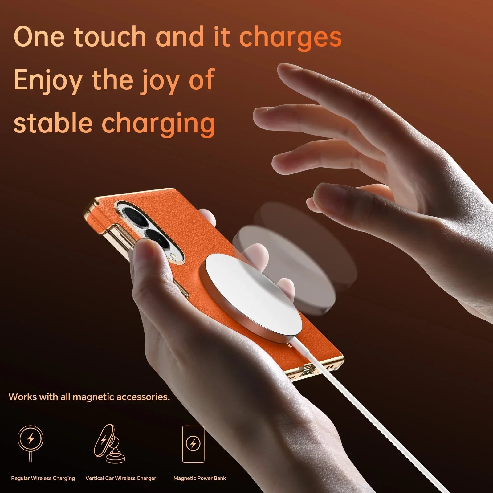 Samsung Galaxy Z Fold 8 Premium Leather MagSafe Case