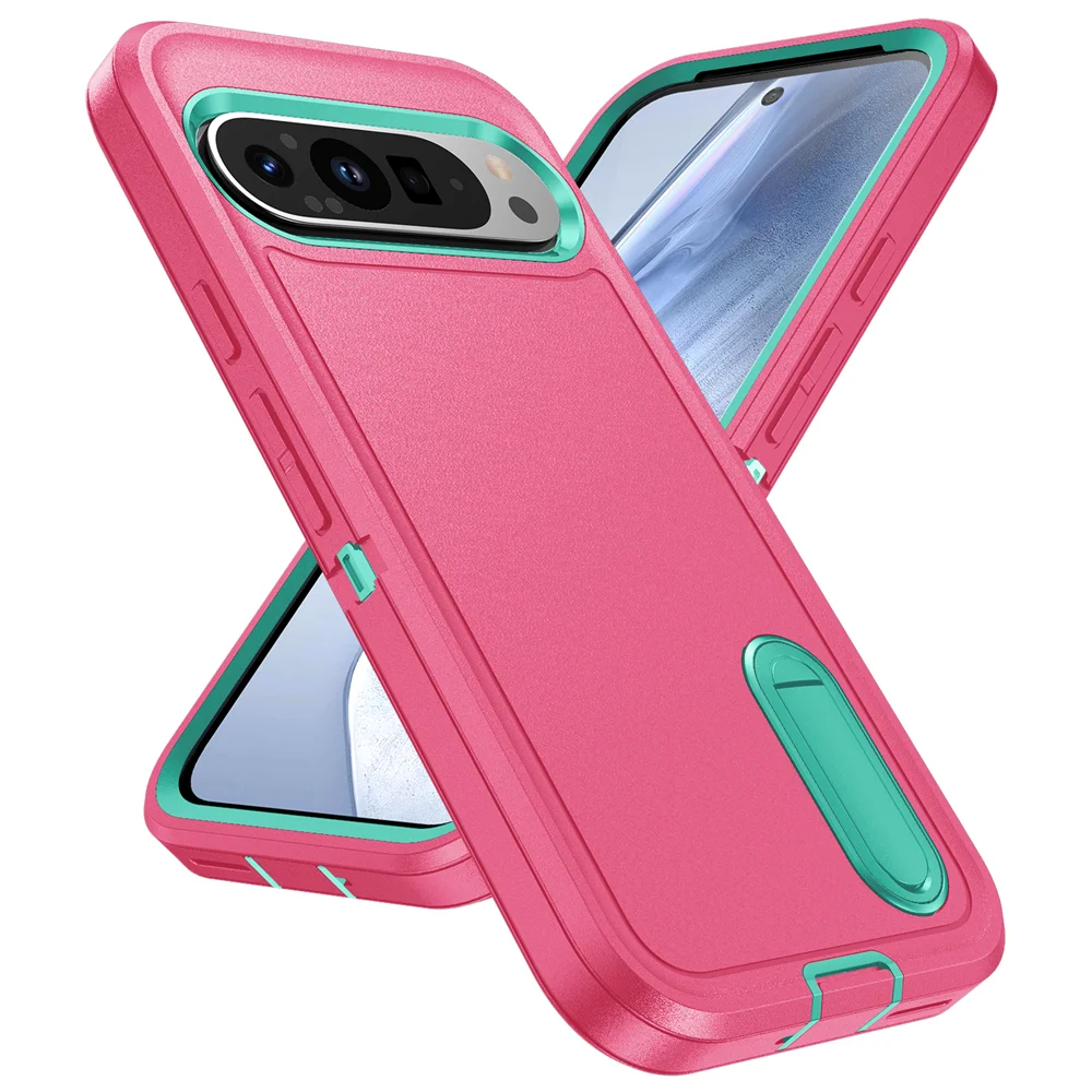 Dual Layer Armor Case with Kickstand for Google Pixel 9 Pro XL