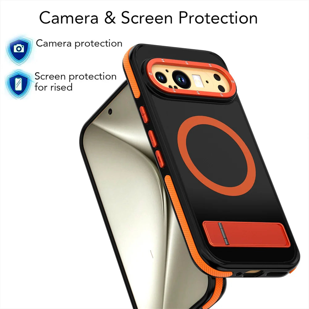 Luxury Folding Stand Magnetic Case For Google Pixel 9 Series