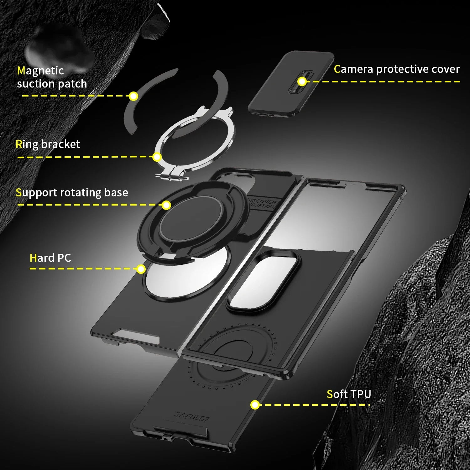 MagShield Fold – Magnetic Kickstand Case with Camera Cover for Z Fold