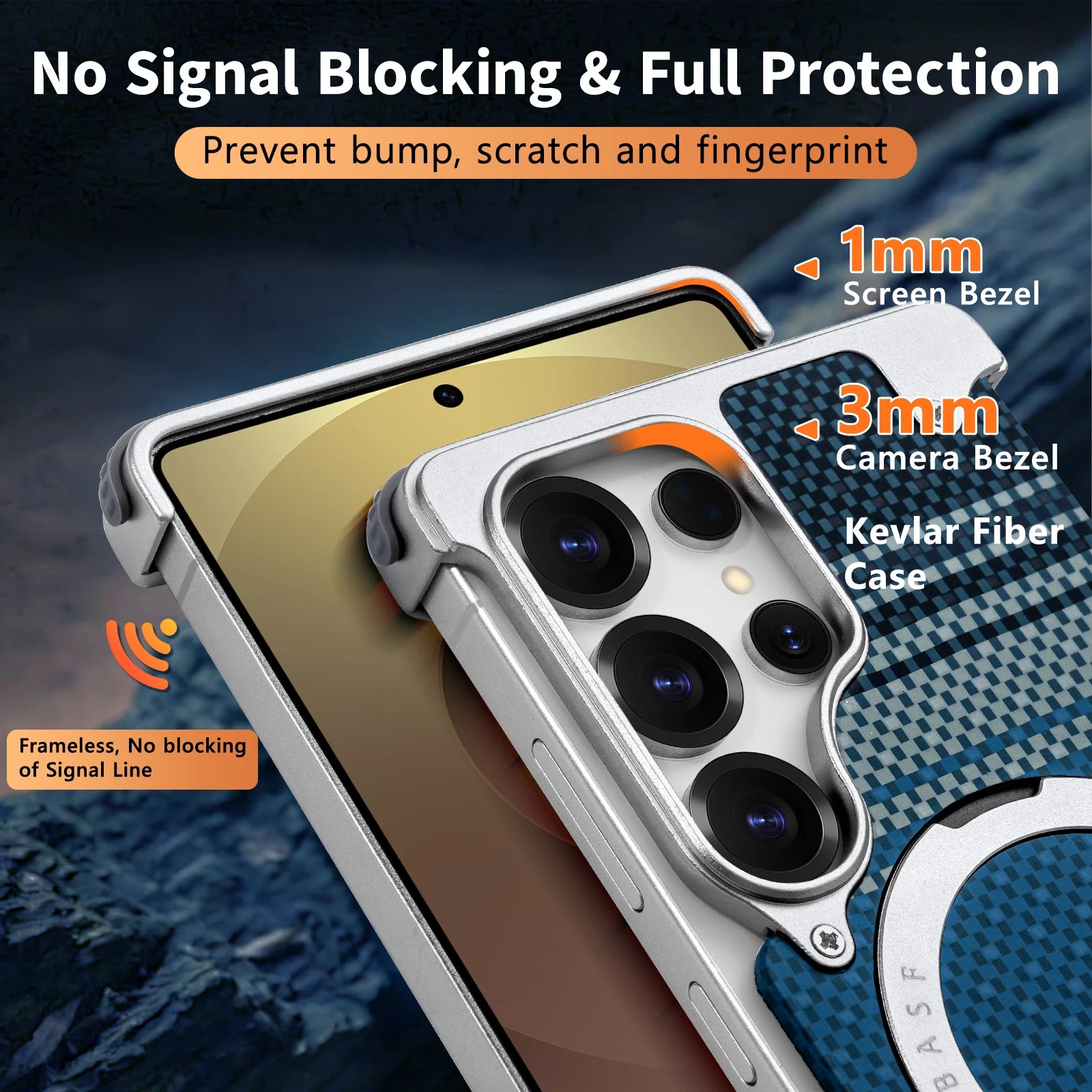 MagFrame Carbon – Sleek Frameless MagSafe Case for Galaxy S25 Ultra