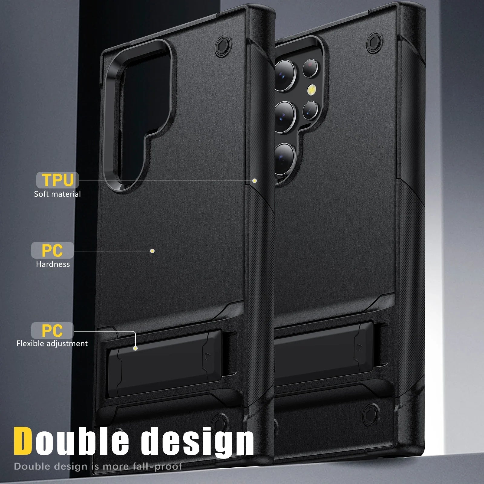 Protective Case for Samsung Galaxy S24 with Kickstand