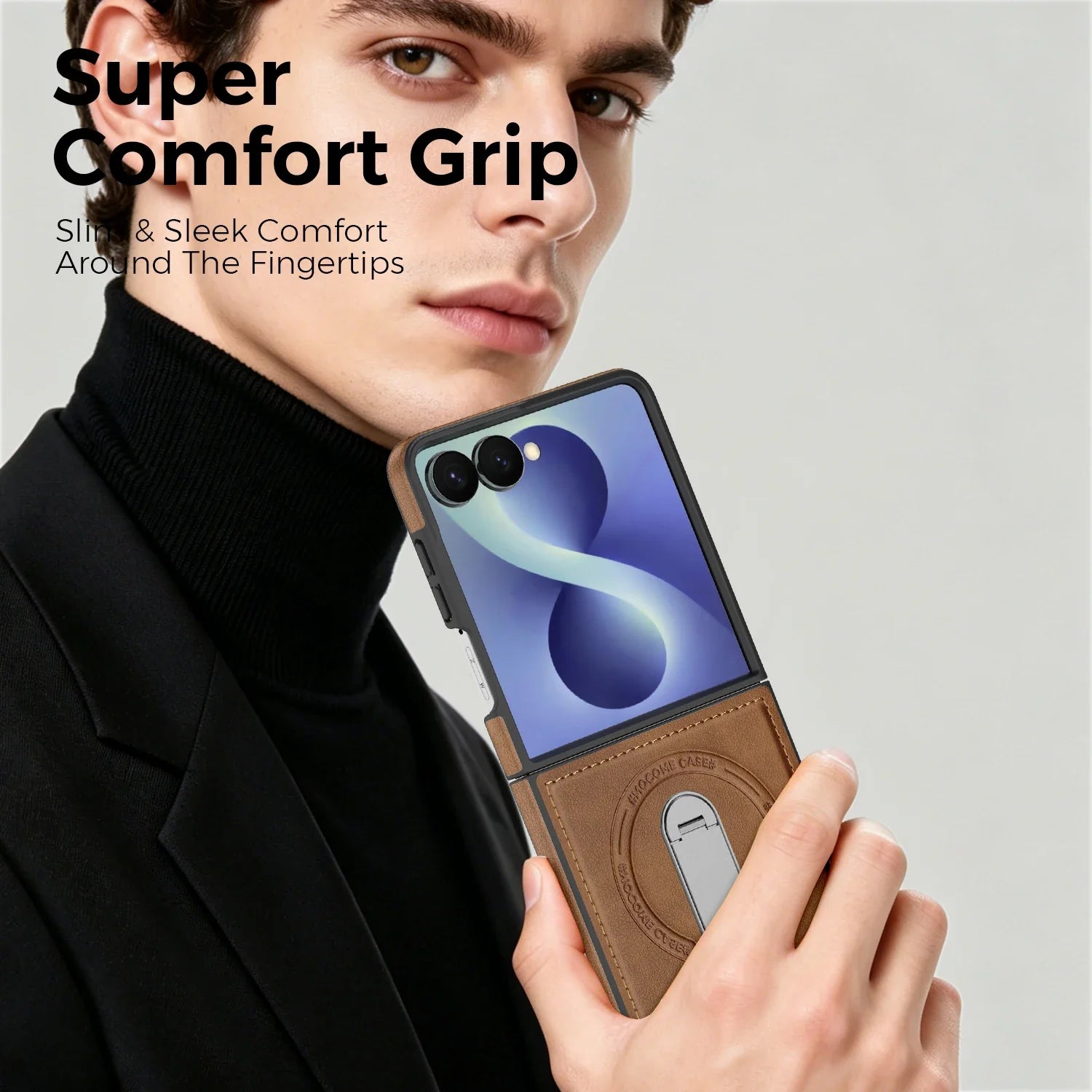 Samsung Galaxy Z Flip 8 MagSafe Leather Stand Case