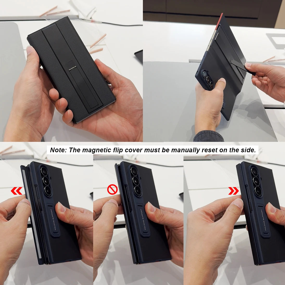 Samsung Galaxy Z TriFold Magnetic Leather Case – Full Cover Design