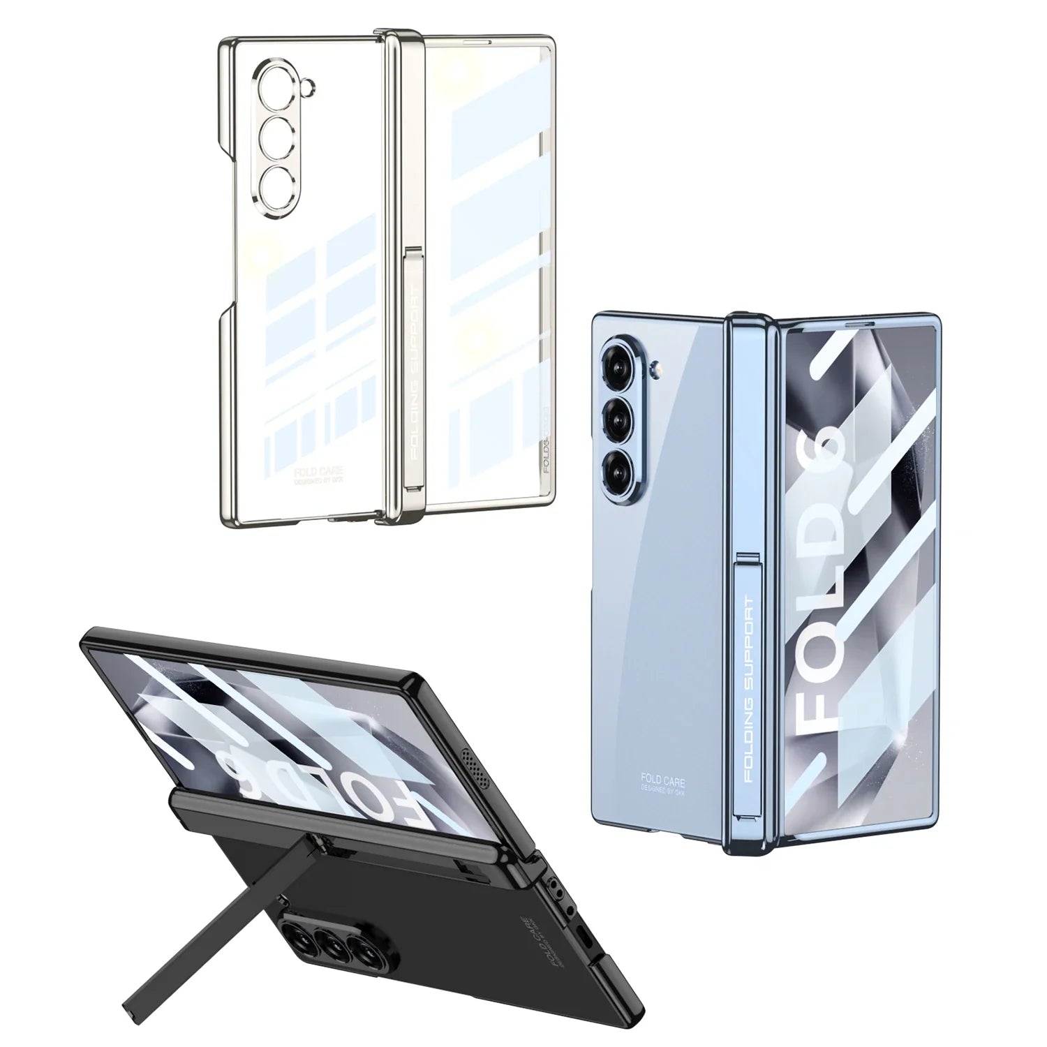 Clear Magnetic Case with Hinge Protection for Samsung Z Fold 6