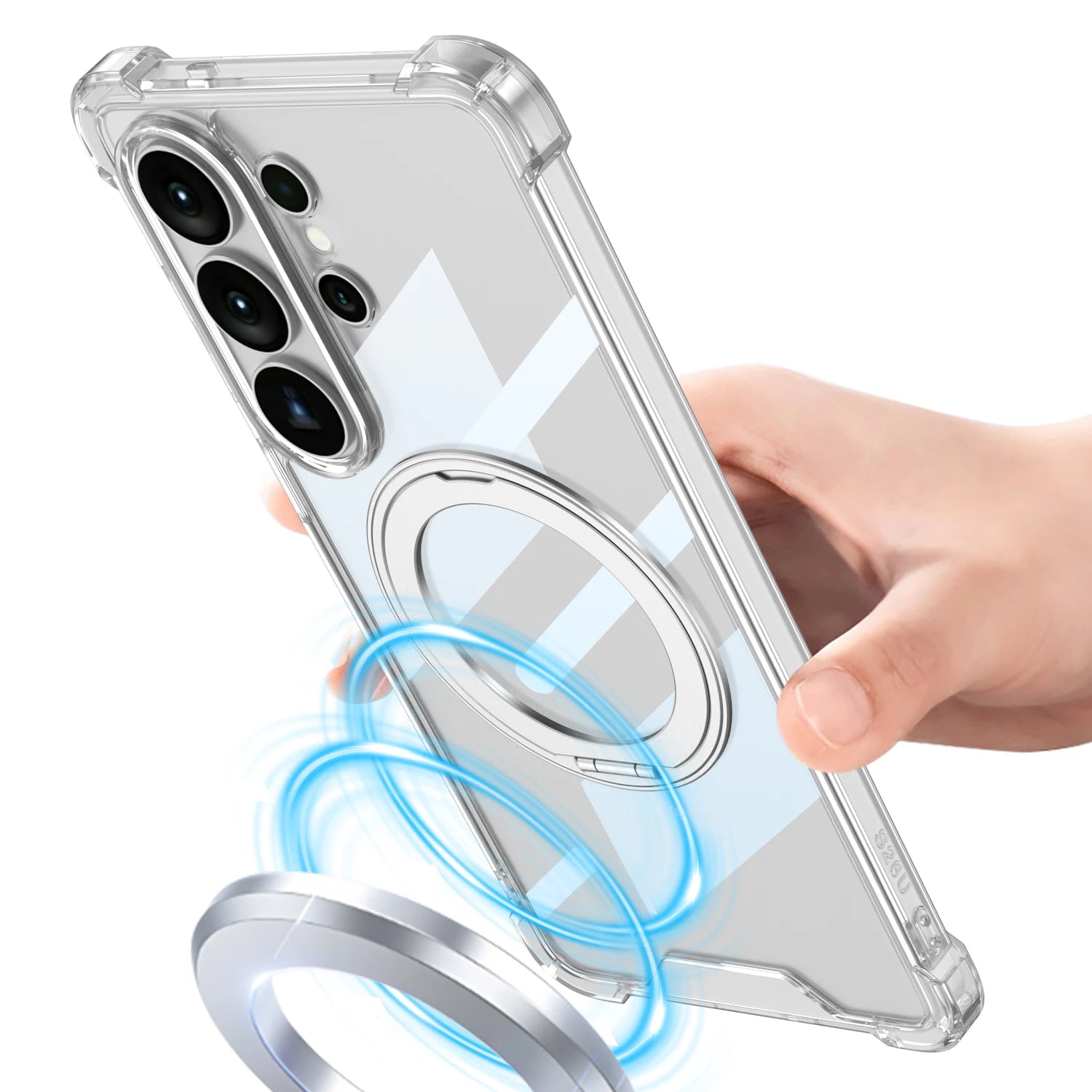 Samsung Galaxy S26 Ultra MagSafe Clear Case – Rotating Stand Back Cover - Odin case