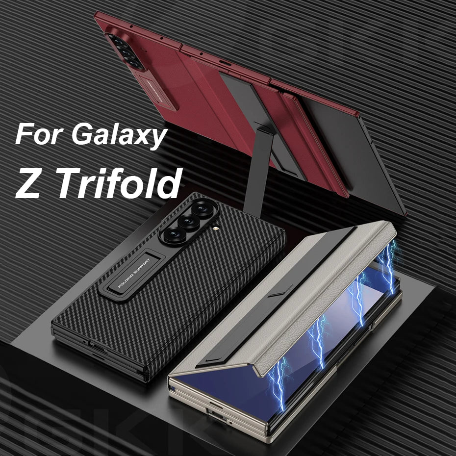 Samsung Galaxy Z TriFold Magnetic Leather Case – Full Cover Design