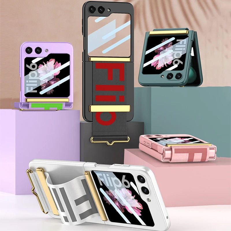 Stylish Wristband Hard Case for Samsung Galaxy Z Flip 6