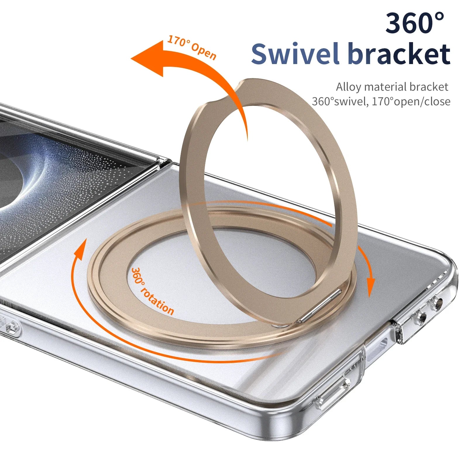 MagSafe Clear Ring Stand Case for Samsung Galaxy Z Flip 8