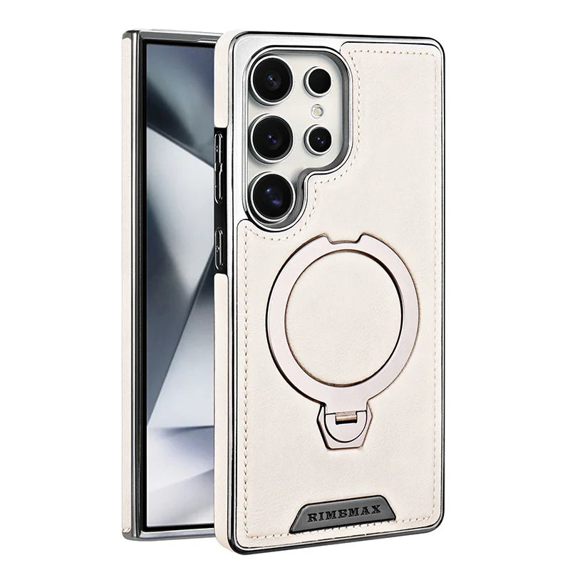 Samsung Galaxy S MagSafe Leather Case – Rotating Stand Back Cover