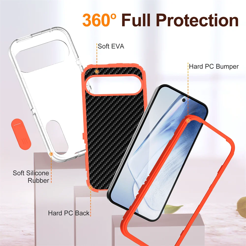 Dual Layer Armor Case with Kickstand for Google Pixel 9 Pro XL