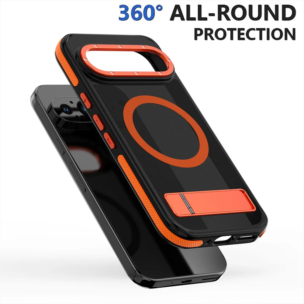 Luxury Folding Stand Magnetic Case For Google Pixel 9 Series