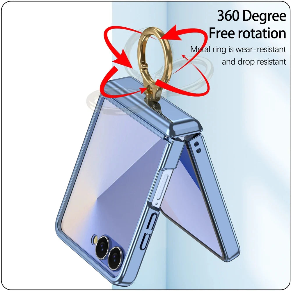 Clear Magnetic Kickstand Case for Galaxy Z Flip Series