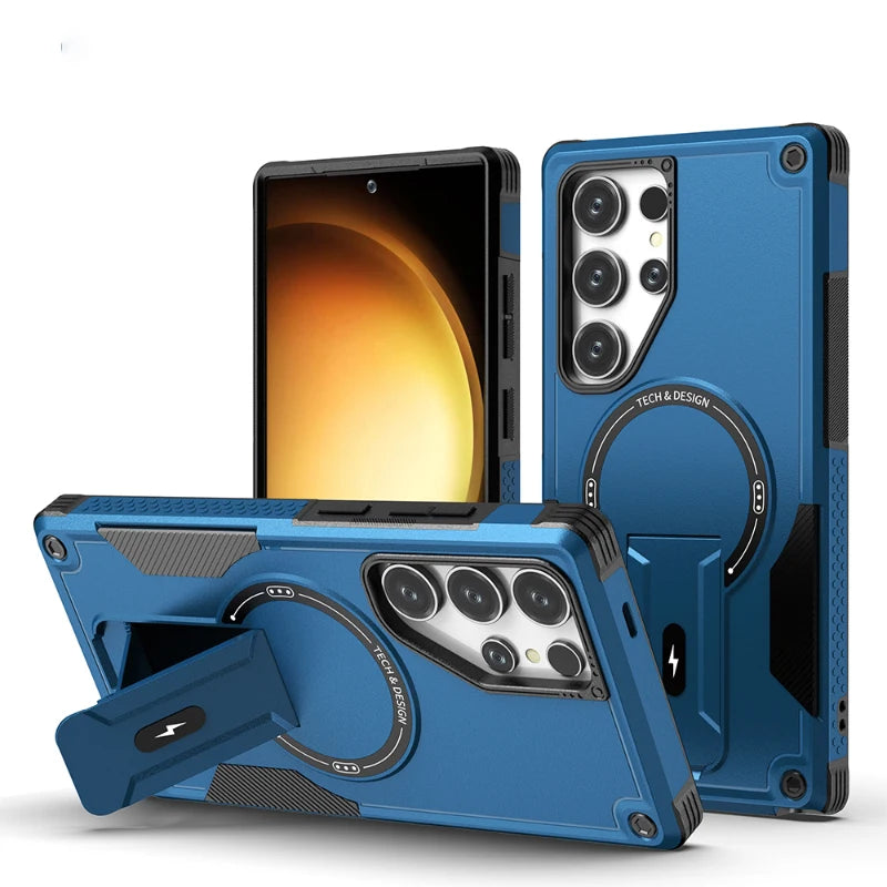 Samsung Galaxy S25 Ultra MagSafe Armor Case with Built-In Stand