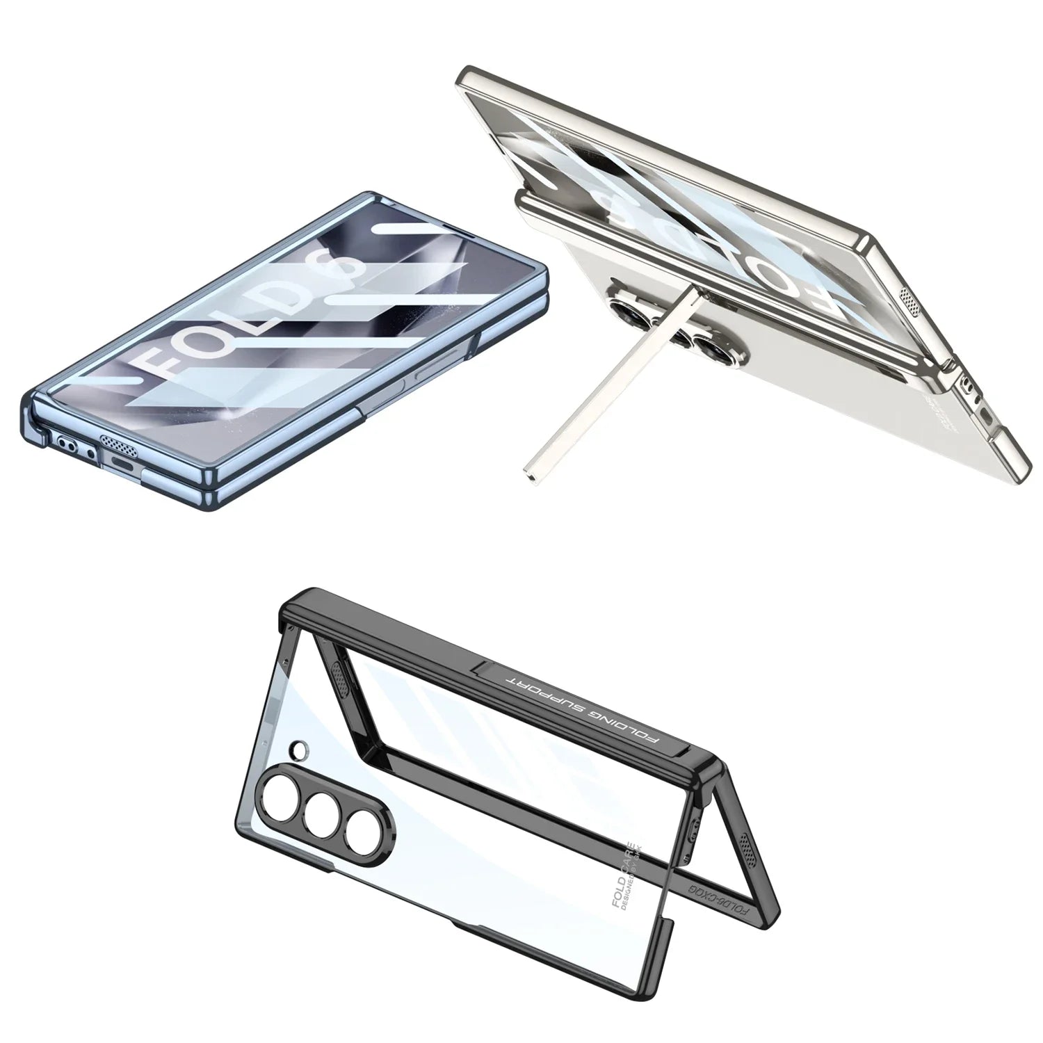 Clear Magnetic Case with Hinge Protection for Samsung Z Fold 6