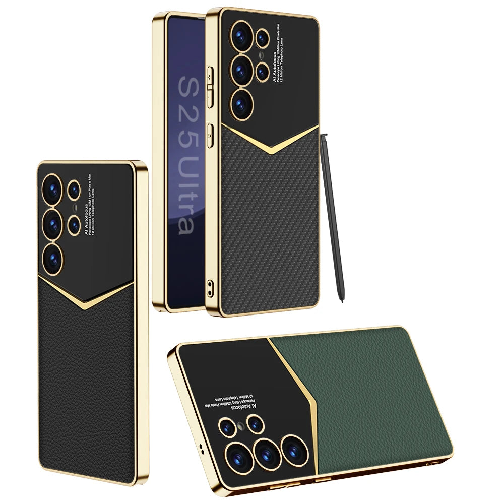 EliteFrame Luxury Leather Case for Samsung Galaxy S25, S24 & S23 Ultra