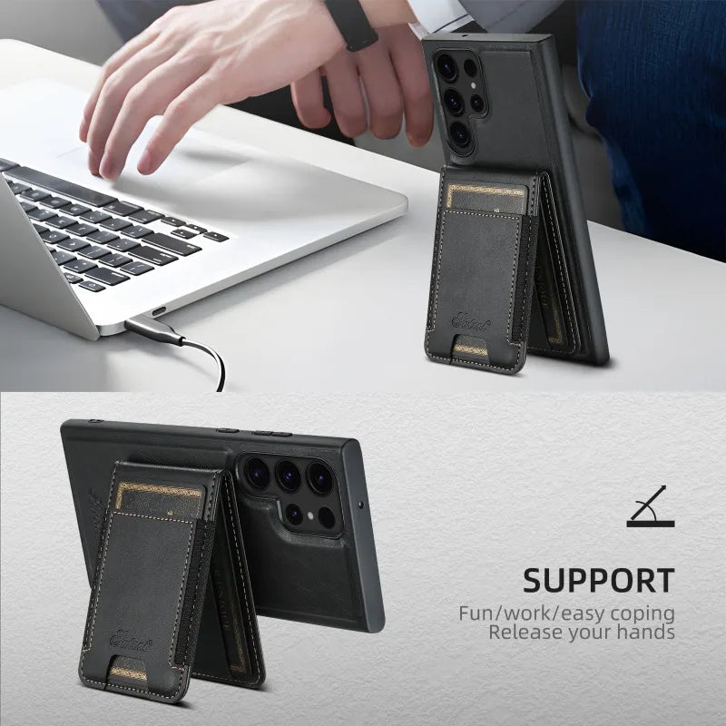 Samsung Galaxy S26 Ultra Magsafe Leather Wallet Case