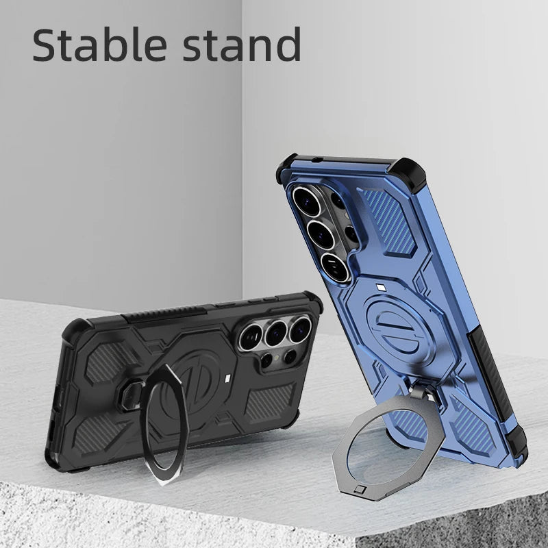 Samsung Galaxy S26 Ultra Kickstand Ring Case – Portable Armor Back Cover - Odin case