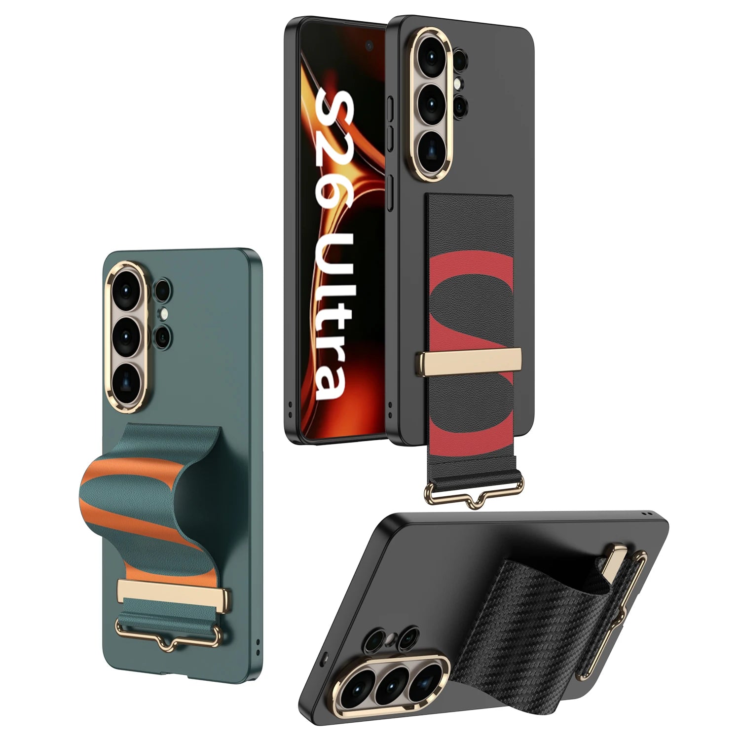 Samsung Galaxy S26 Ultra Ultra Thin Frosted Case – Wristband Back Cover - Odin case