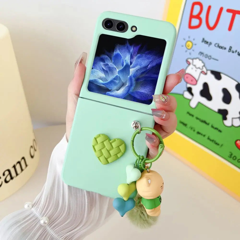 Premium Colored Cartoon Z Flip 5 Case