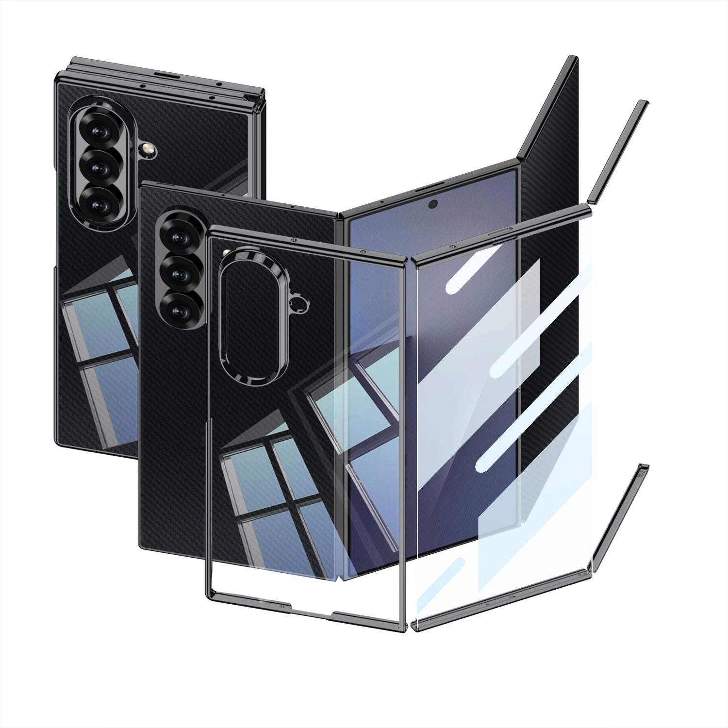Samsung Galaxy Z TriFold Ultra-Thin Clear Case – Plated Front Screen Cover