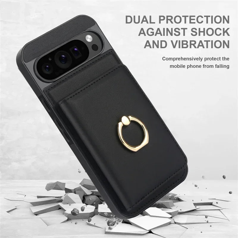 Wallet Case with Ring Buckle for Google Pixel 9 Series