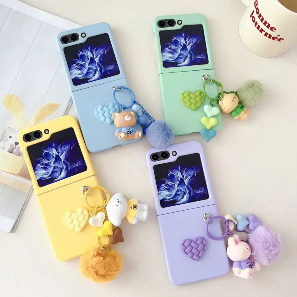 Premium Colored Cartoon Z Flip 5 Case