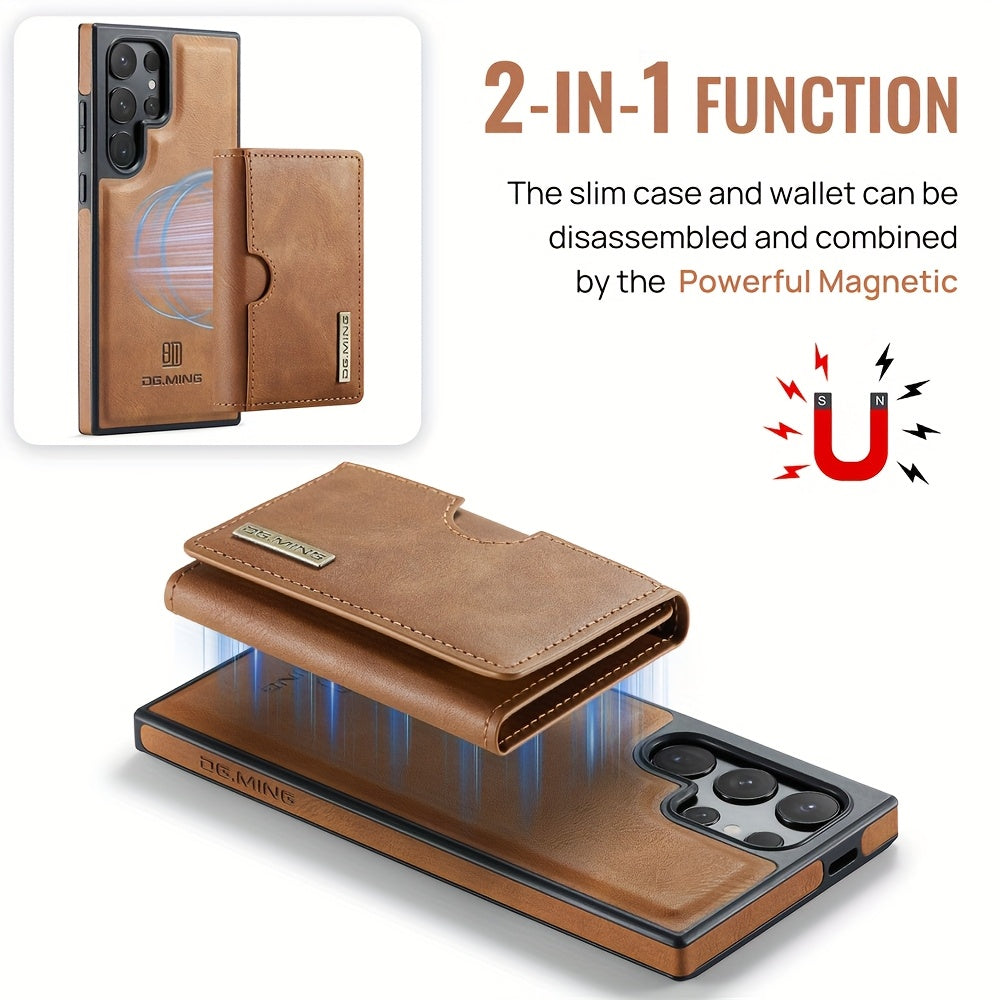 SlimGuard Leather Wallet Case For Samsung Galaxy S25