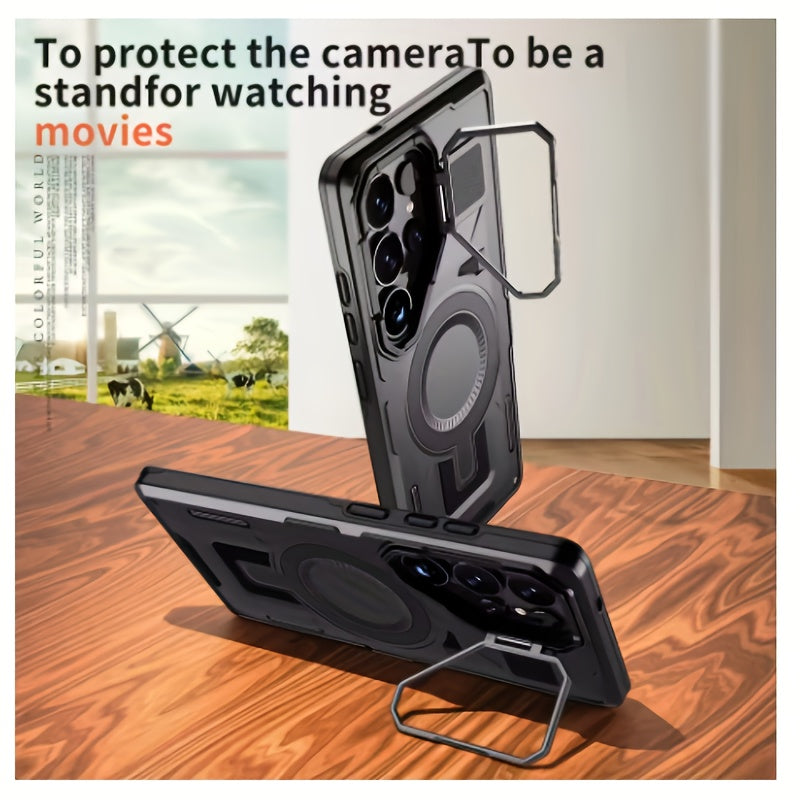 Magnetic Metal Lens Holder with 2-in-1 Shockproof Protection
