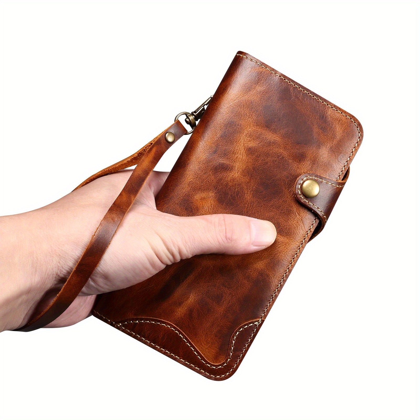 Denior Prestige – Oil-Wax Leather Wallet Case for Galaxy S Series