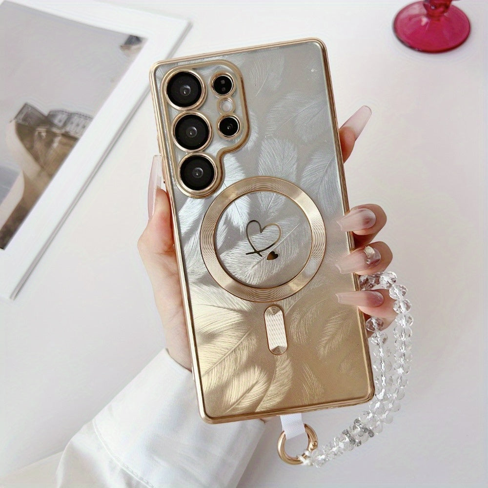 CharmLeaf Spark – Glitter Bracelet Case with Magnetic Closure for Galaxy S Series