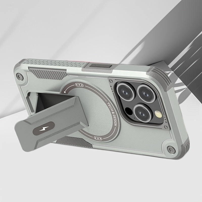 Samsung Galaxy S25 Magsafe Carbon Fiber Case with Built-In Stand