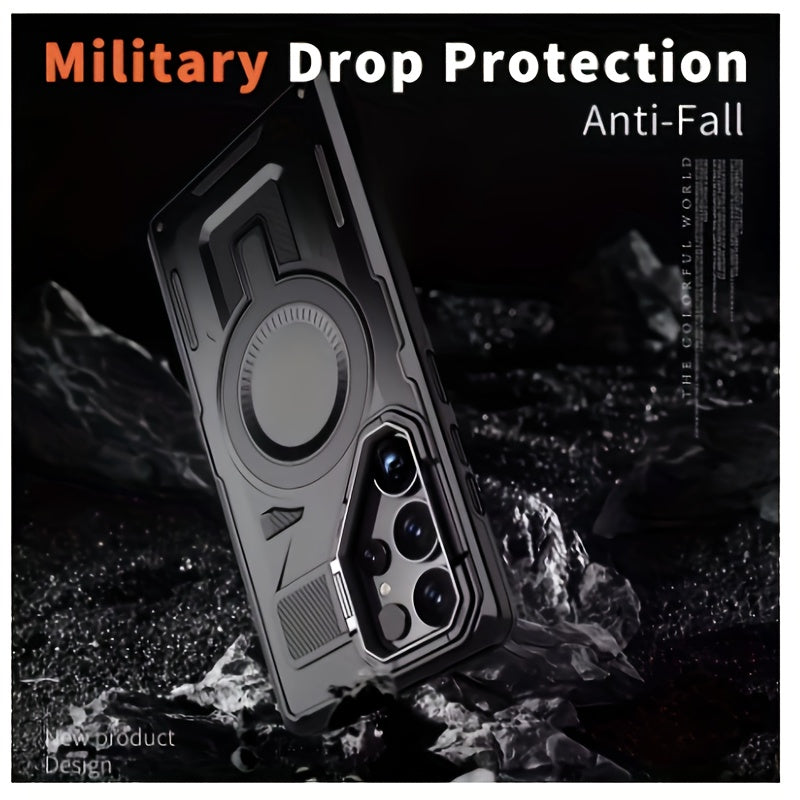 Magnetic Metal Lens Holder with 2-in-1 Shockproof Protection