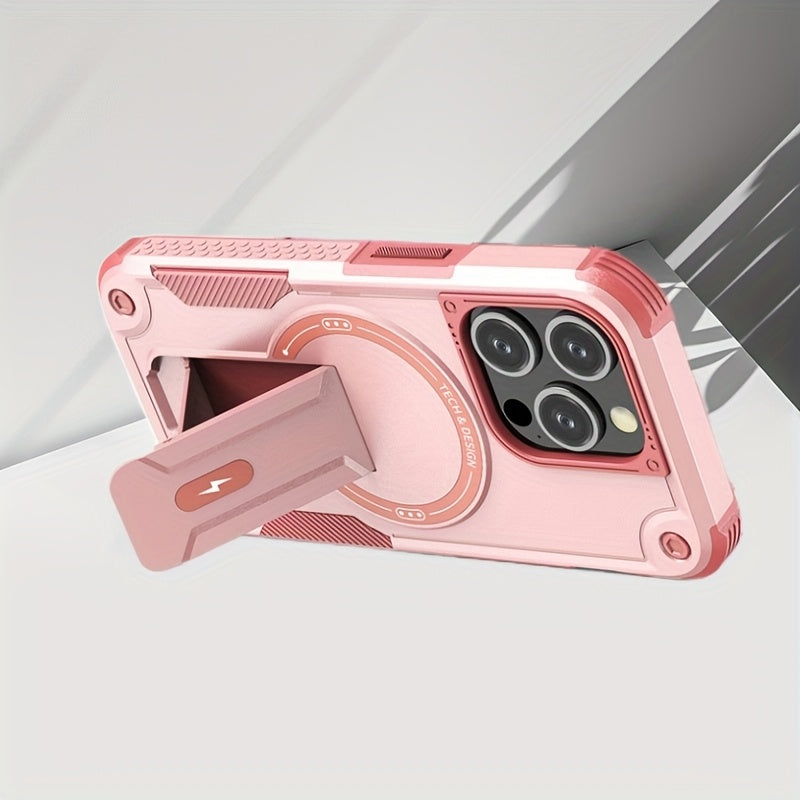 Samsung Galaxy S25 Magsafe Carbon Fiber Case with Built-In Stand