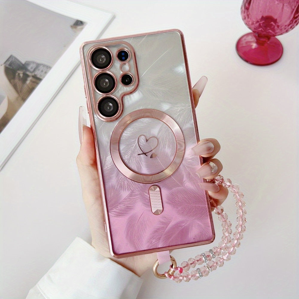 CharmLeaf Spark – Glitter Bracelet Case with Magnetic Closure for Galaxy S Series