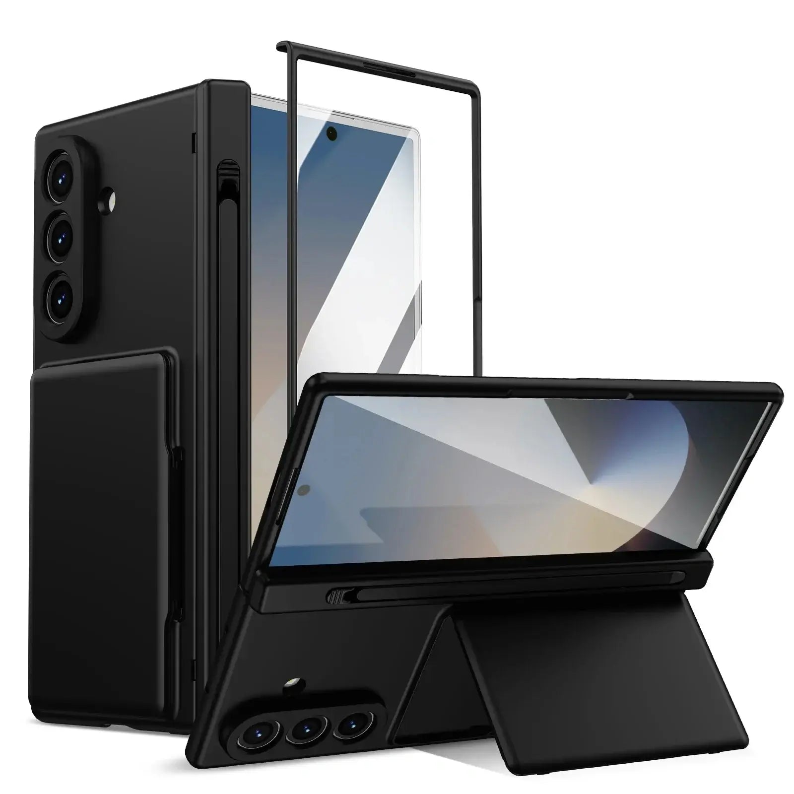 Wallet Stand Shield Case with S Pen Holder & Screen Protection for Samsung Galaxy Z Fold 8
