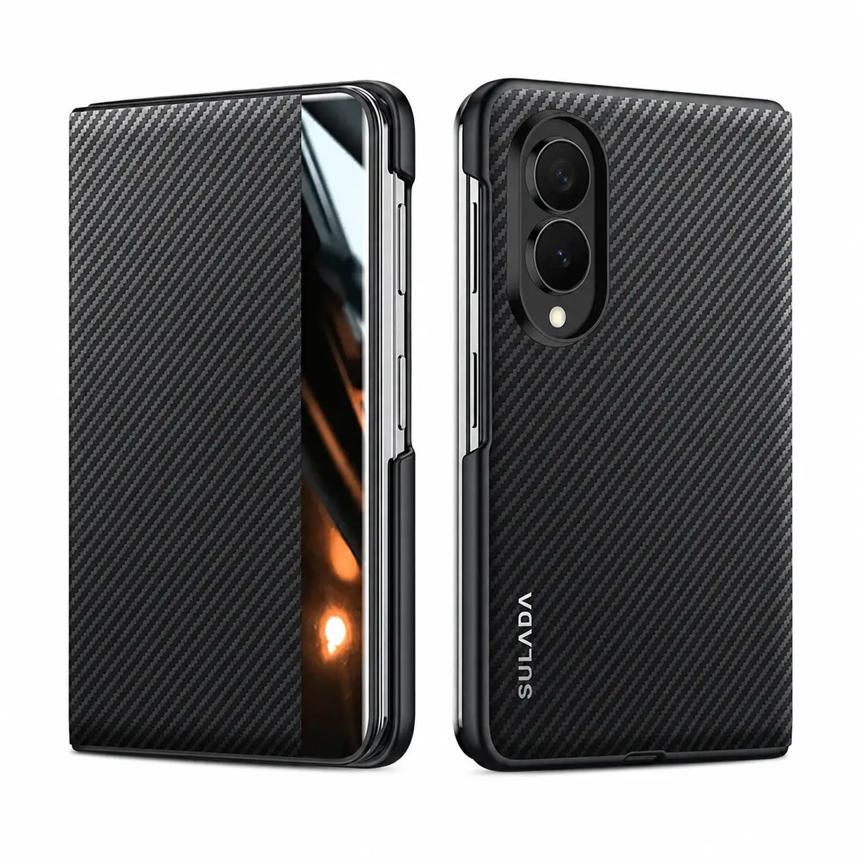 Samsung Galaxy Z Fold 8 Carbon Fiber Leather MagSafe Case