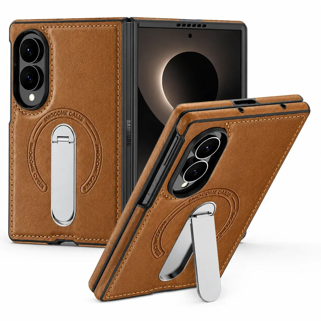 Samsung Galaxy Z Fold 8 Leather MagSafe Kickstand Case