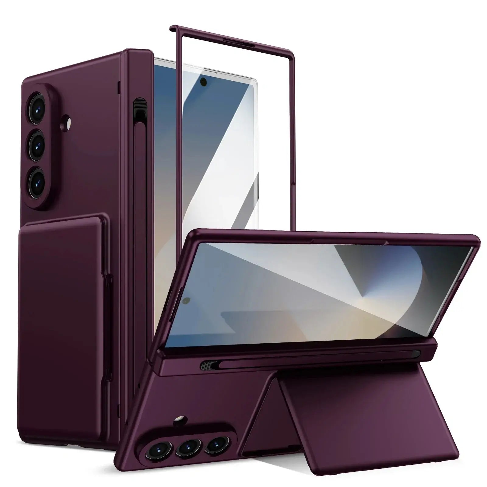 Wallet Stand Shield Case with S Pen Holder & Screen Protection for Samsung Galaxy Z Fold 8