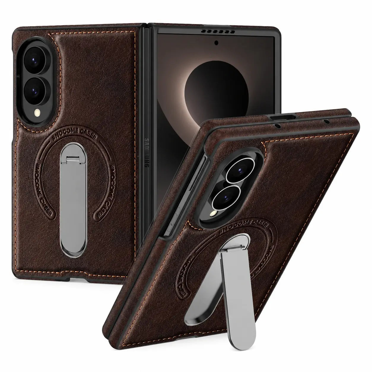 Samsung Galaxy Z Fold 8 Leather MagSafe Kickstand Case